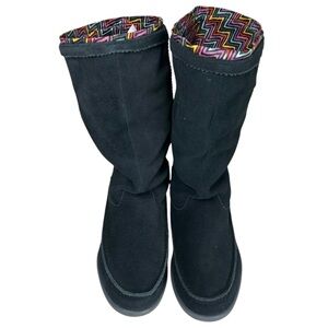 Crocs Women's Adela Suede Boots Black/Charcoal, Size US 7 14685